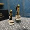 Versace Heel 10.5cm Mismatched Medusa Chain Leather Sandals Beige 2023