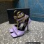 Versace Heel 10.5cm Mismatched Medusa Chain Leather Sandals Lilac 2023