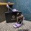 Versace Heel 10.5cm Mismatched Medusa Chain Leather Sandals Lilac 2023