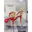 Rene Caovilla Heel 9.5cm Morgana crystal Sandals Suede Red