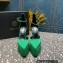 Versace Heel 15.5cm Platform 5.5cm Aevitas Pointy stud Pumps Satin Green 2023