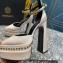 Versace Heel 15.5cm Platform 5.5cm Aevitas Pointy stud Pumps Satin Beige 2023