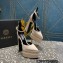 Versace Heel 15.5cm Platform 5.5cm Aevitas Pointy stud Pumps Satin Beige 2023