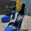 Versace Heel 15.5cm Platform 5.5cm Aevitas Pointy stud Pumps Satin Blue 2023
