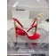 Rene Caovilla Heel 9.5cm Morgana crystal Sandals Suede Red