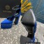 Versace Heel 15.5cm Platform 5.5cm Aevitas Pointy stud Pumps Satin Blue 2023