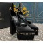 Versace Heel 15.5cm Platform 5.5cm Aevitas Pointy stud Pumps Satin Black 2023