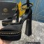 Versace Heel 15.5cm Platform 5.5cm Aevitas Pointy stud Pumps Satin Black 2023