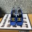 Versace Heel 10.5cm Medusa Crystal Sandals Satin Blue 2023