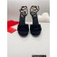 Rene Caovilla Heel 12cm Morgana crystal platform Sandals Suede Black