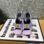 Versace Heel 10.5cm Medusa Crystal Sandals Satin Lilac 2023