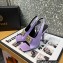 Versace Heel 10.5cm Medusa Crystal Sandals Satin Lilac 2023