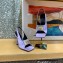 Versace Heel 10.5cm Medusa Crystal Sandals Satin Lilac 2023