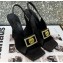 Versace Heel 10.5cm Medusa Crystal Sandals Satin Black 2023