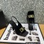 Versace Heel 10.5cm Medusa Crystal Sandals Satin Black 2023