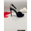 Rene Caovilla Heel 12cm Morgana crystal platform Sandals Suede Black