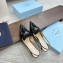 Prada Heel 5cm Patent Leather Slingback Pumps Black 2023