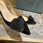 Prada Heel 5.5cm flower-appliqué Slingback Pumps Black 2023