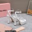 Miu Miu Heel 14cm Transparent platform sandals White 2023