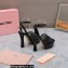 Miu Miu Heel 14cm Transparent platform sandals Black 2023