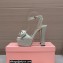 Miu Miu Heel 14cm Satin platform sandals with bow Light Green 2023