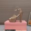 Miu Miu Heel 14cm Satin platform sandals with crystals Gold 2023