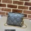 Gucci GG Matelassé top handle mini bag ‎723770 Gray 2023