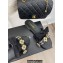 Chanel Pearl and Bow Lambskin Mules G40132 Black 2023