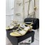 Chanel Chain Lambskin and Metal Sandals G39645 Light Yellow 2023