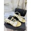 Chanel Chain Lambskin and Metal Sandals G39645 Light Yellow 2023