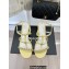 Chanel Chain Lambskin and Metal Sandals G39645 Light Yellow 2023
