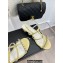 Chanel Chain Lambskin and Metal Sandals G39645 Light Yellow 2023