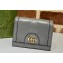 Gucci GG Matelassé card case wallet ‎723786 Gray 2023