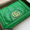 Gucci GG Matelassé card case wallet ‎723786 Green 2023
