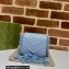 Gucci GG Marmont matelassé belt bag ‎‎739599 Blue 2023