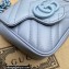 Gucci GG Marmont matelassé belt bag ‎‎739599 Blue 2023
