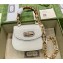 Gucci Bamboo 1947 mini top handle bag 724641 in Patent Leather White 2023
