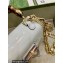 Gucci Bamboo 1947 mini top handle bag 724641 in Patent Leather White 2023