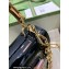 Gucci Bamboo 1947 mini top handle bag 724641 in Patent Leather Black 2023