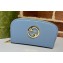 Gucci Blondie zip around wallet 725216 in Leather Light Blue 2023