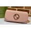 Gucci Blondie continental chain wallet 725215 in Leather Light Pink 2023