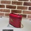 Gucci GG Marmont mini shoulder bag 699515 Red 2023