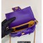Fendi sequin and leather Iconic Baguette mini bag Purple 2023