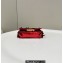 Fendi sequin and leather Iconic Baguette mini bag Red 2023