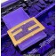 Fendi sequin and leather Iconic Baguette medium bag Purple 2023