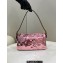 Fendi sequin and leather Iconic Baguette 1997 medium bag Pink 2023