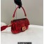 Fendi sequin and leather Iconic Baguette medium bag Red 2023