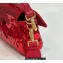 Fendi sequin and leather Iconic Baguette medium bag Red 2023