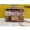 Fendi sequin and leather Iconic Baguette mini bag Pink 2023