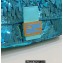 Fendi sequin and leather Iconic Baguette medium bag Turquoise Blue 2023